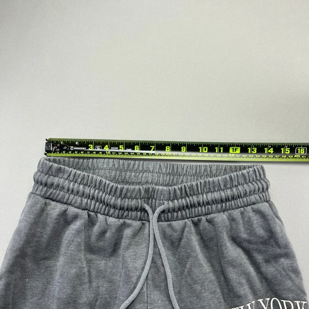No Boundaries Sweatpants Womens S (4-6) Heather Gray Fleece Lined Cargo Pockets